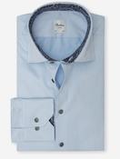 Regular Plain Shirt with Paisley Inlay Blue image