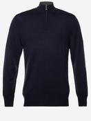 Pure Wool Half Zip Knit Navy