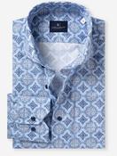 Medallion Pattern Casual Shirt Blue image