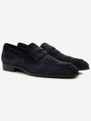 Suede Penny Loafer Navy