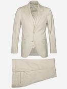 Herringbone 3-Piece Suit Cream