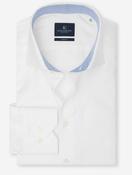 Slim Plain Shirt with Inlay White image