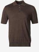 Short Sleeve Tennis Polo Dark Brown image
