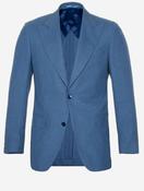 Wool Linen Blend Sport Jacket Blue