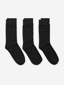 Soft Cotton Socks 3-Pack Black image