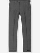 Pleated Wool Stretch Trouser Grey image
