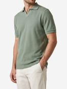 Open Collar Knit Polo Green image