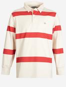 Striped Long Sleeve Rugby Shirt White image