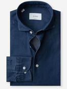Wide Collar Denim Shirt Blue image