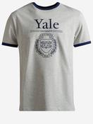 Crest Print Ringer T-Shirt Grey image