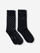 Dot and Solid Socks 2-Pack Marine image