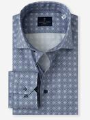 Modern Fit Geo Pattern Shirt Blue image