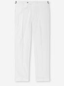 Pleated Cotton Trouser White image