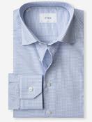Slim Fit Small Check Shirt Blue image