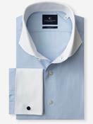 Classic White Collar Shirt Blue image