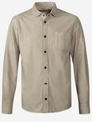 Light Leather Overshirt Sand