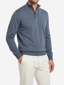 Summer Wool Half-Zip Sweater Blue