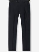 Pleated Wool Stretch Trouser Navy image