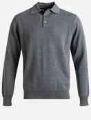 Merino Long Sleeve Polo Grey image