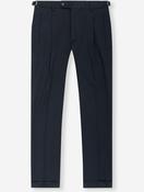 Pleated Cotton Trouser Navy image