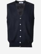 Sleeveless V-Neck Cardigan Navy