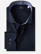 Classic Fit Plain Geo Inlay Shirt Navy image
