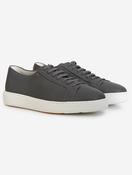 Tumbled Leather Sneaker Grey image