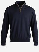 Knitted Wool Half Zip Navy image