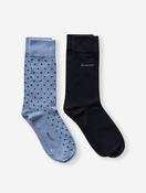 Dot and Solid Socks 2-Pack Blue image