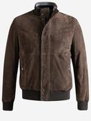 Suede Leather Jacket Brown image