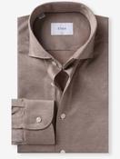 Slim Fit Jacquard Knit Shirt Brown image