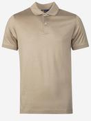 Silk Cotton Blend Polo Shirt Beige image