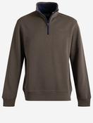 Rib Half Zip Brown image