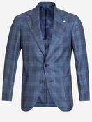 Half Lined Check Jacket Blue