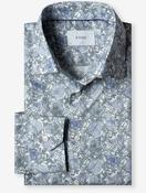 Slim Floral Pattern Shirt Blue image