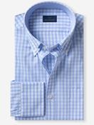 Cotton Gingham Check Shirt Blue image