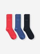 Soft Cotton Socks 3-Pack Rose Red image