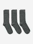 Soft Cotton Socks 3-Pack Charcoal Melange image