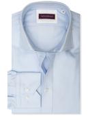 Thomas Mason Twill Slim Single Cuff Shirt Blue image