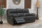 Pandora Half Leather Sofa 3 Seater - Dark Grey image
