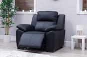 Griffin Leather Electric Recliner Chair - Black  image