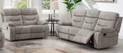 Donnybrook Fabric 3+2 Manual Recliner Suite - Cream &amp; Matching Piping image