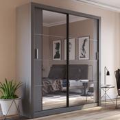 Cuba 2 Door Sliding Wardrobe 1.8m - Grey Sliderobes image