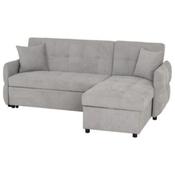 Chelsea Corner Sofa Bed - Silver Grey Fabric  image