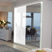 Luxxe Sliding Wardrobe 2.03m - White Gloss image