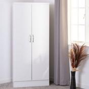 Nevada 2 Door All Hanging Wardrobe 0.78M - White Gloss image
