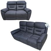 Canterburry Fabric Recliner Suite 3+2 - Slate