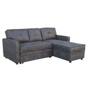 Fiona Fabric Sofa Bed with Storage - Dark Grey image