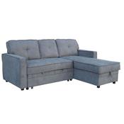 Fiona Fabric Sofa Bed with Storage - Light Grey image