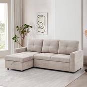 Lilly - Corner Sofa Bed - Beige image